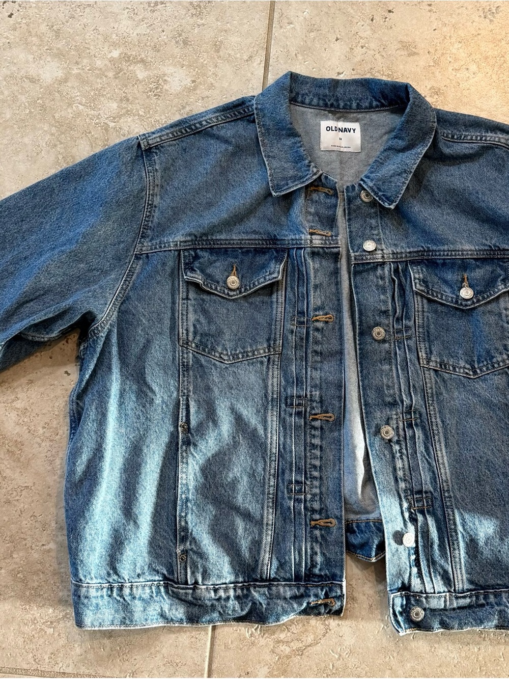 Old Navy Women’s Blue Denim Jean Jacket, size 3X